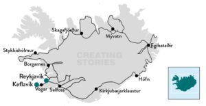 Het beste van IJsland - kaart