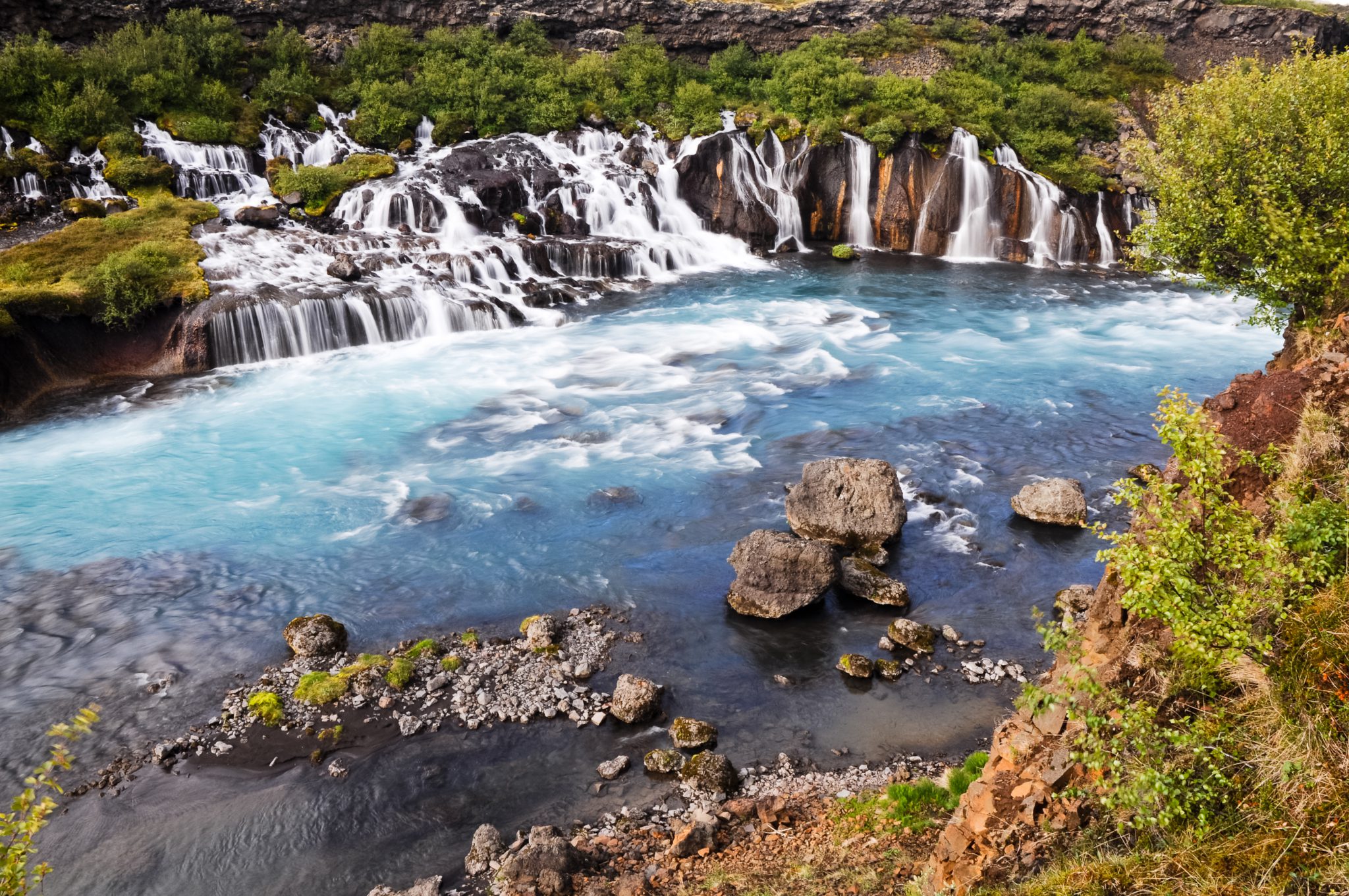 Hraunfossar in West-IJsland