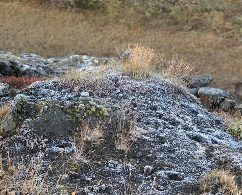 Bevroren vulkanische grond Bevroren vulkanische grond