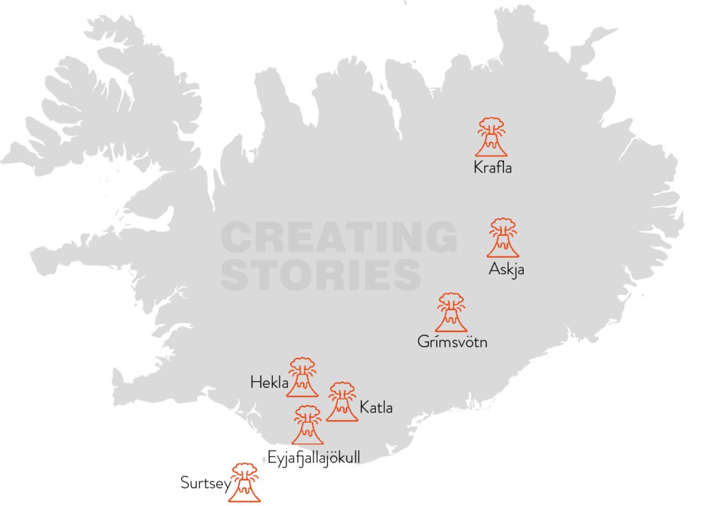 Island - Die aktivsten vulkane in Island 2024