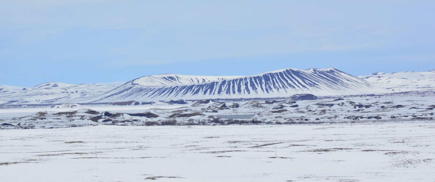 Hverfjall in april Hverfjall in april