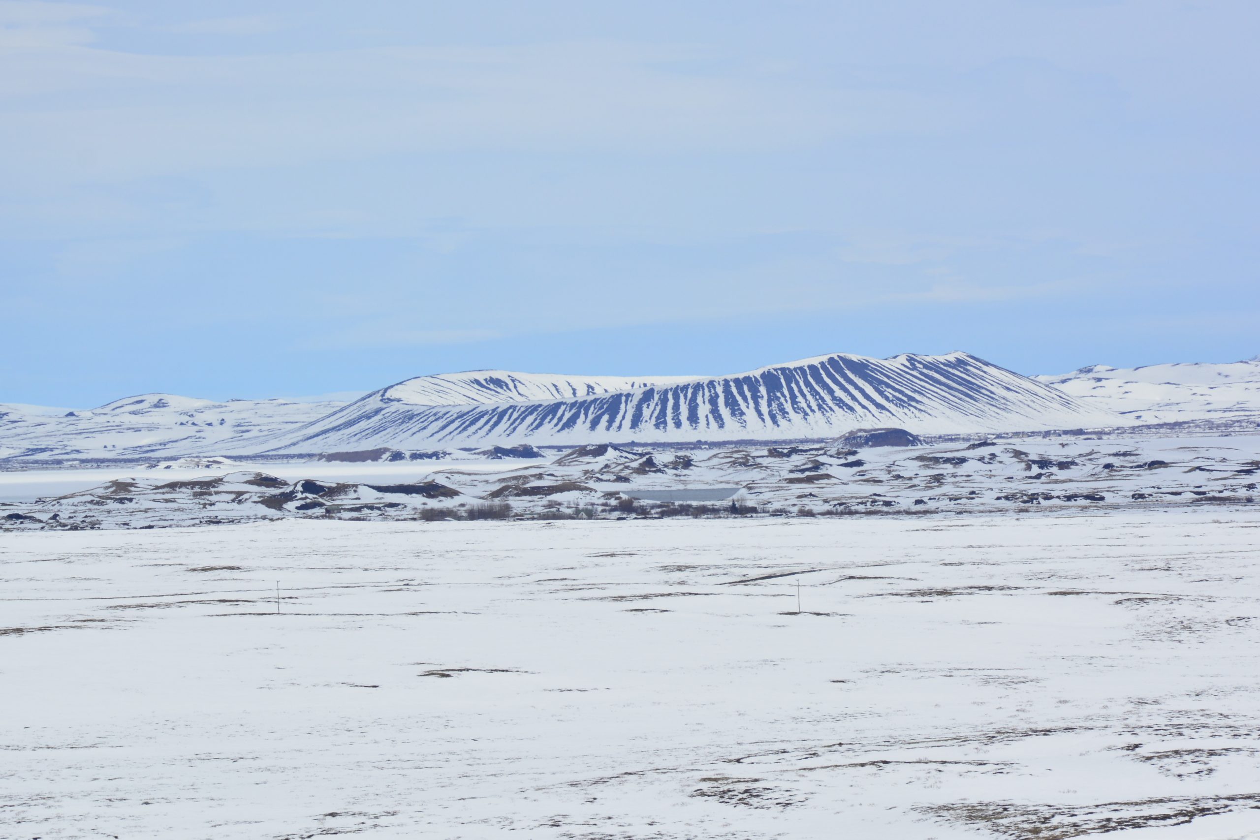 Hverfjall in april Hverfjall in april