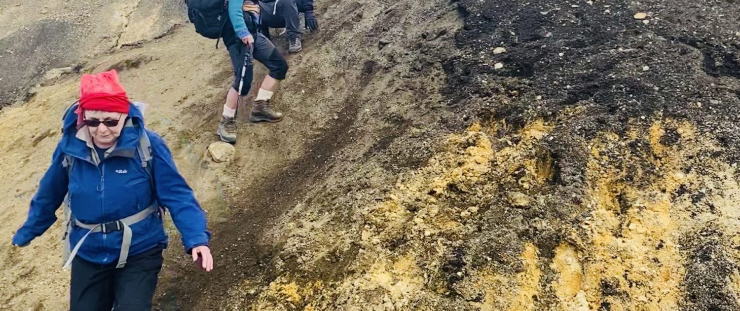 Laugavegur Gruppenreise Anna Rottier - 28. Juli - Gruppe auf dem Berg