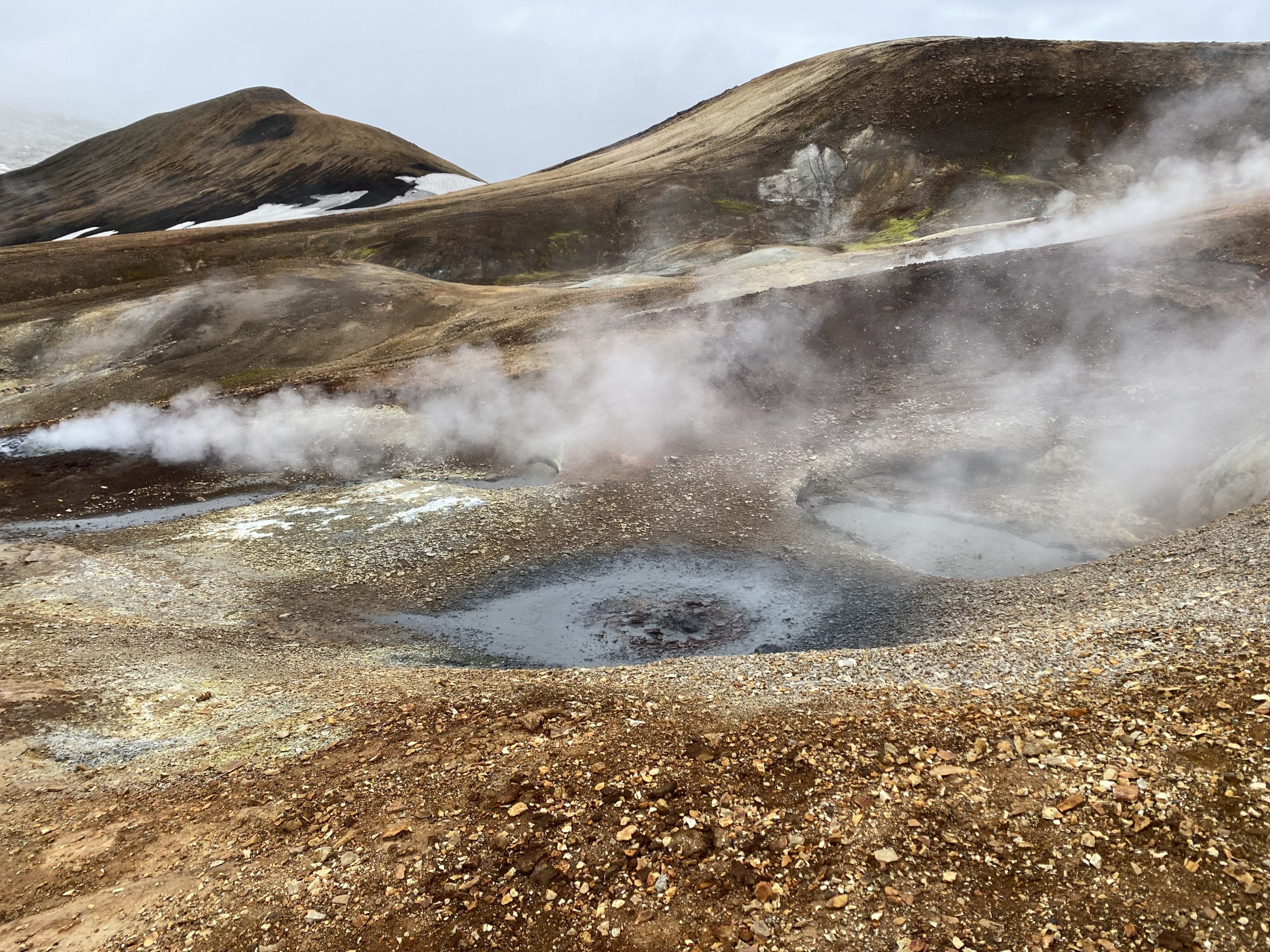 Laugavegur Gruppenreise Anna Rottier - 29. Juli - Hraftntinnusker nach Álftavatn - geothermische Quelle