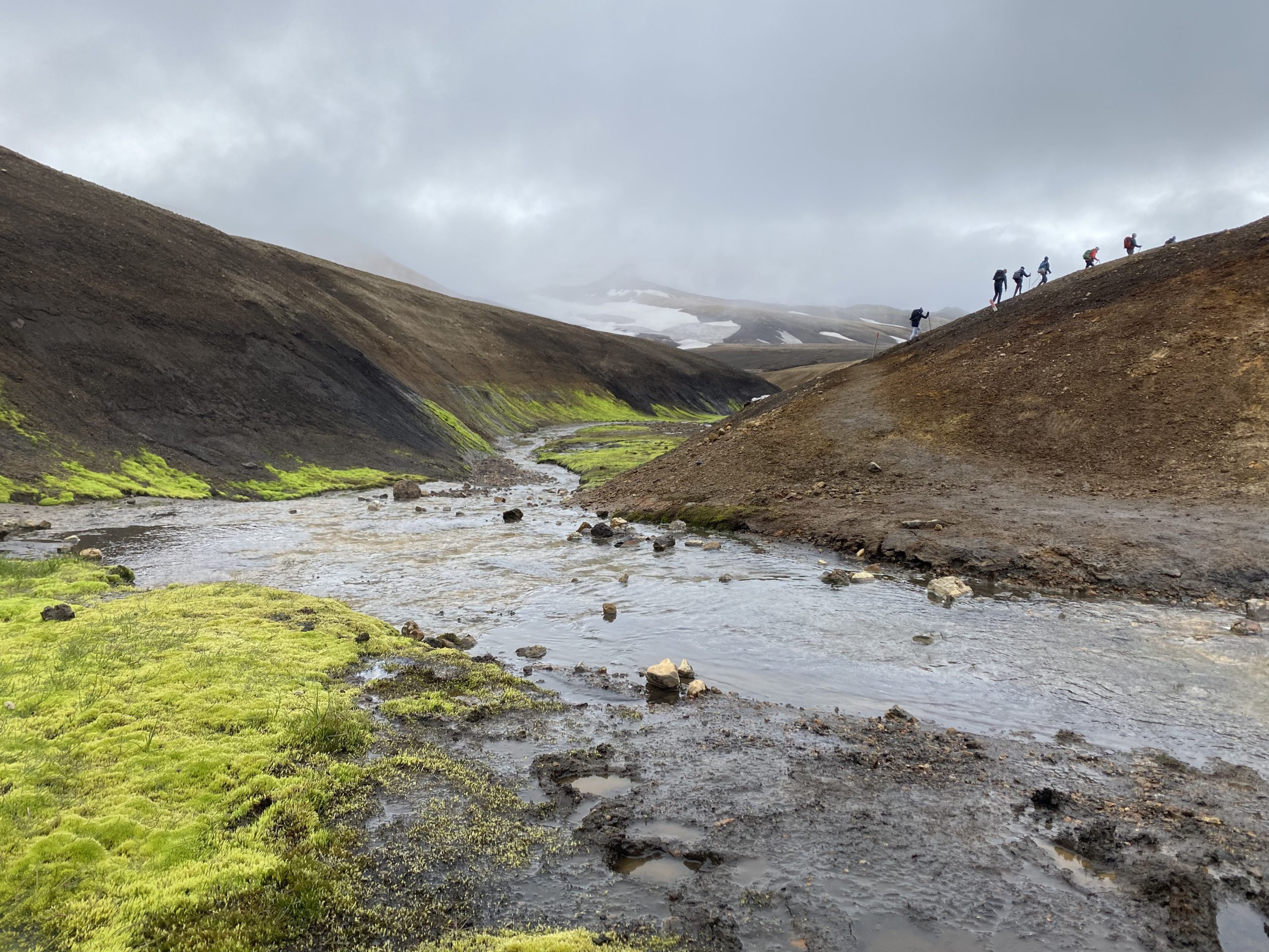 Laugavegur Gruppenreise Anna Rottier - 29. Juli - auf dem Weg nach Hrafntinnusker
