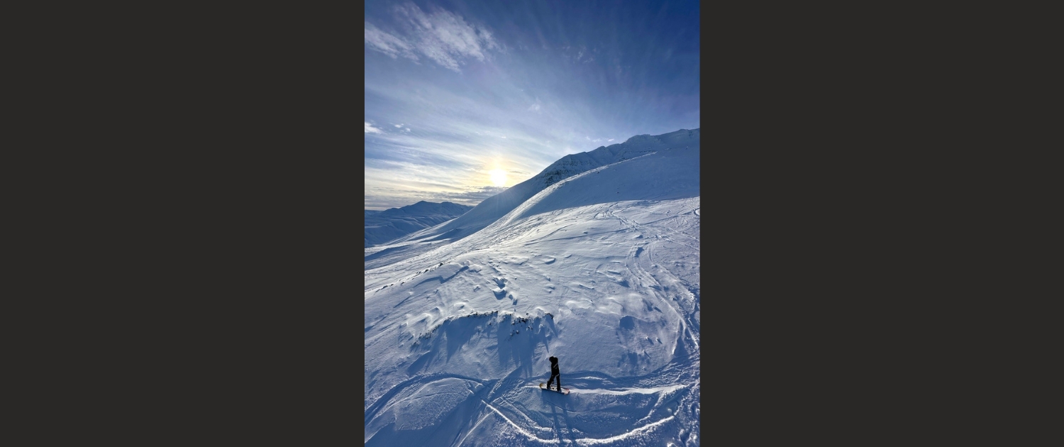 Sterre Heijnen - piste van Hlíðarfjall, Akureyri, IJsland