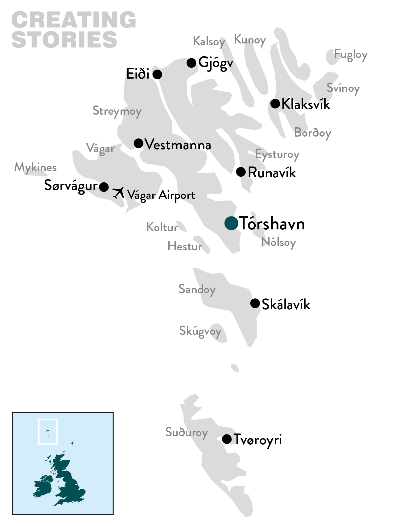 Faeroeer-Inseln-Karte